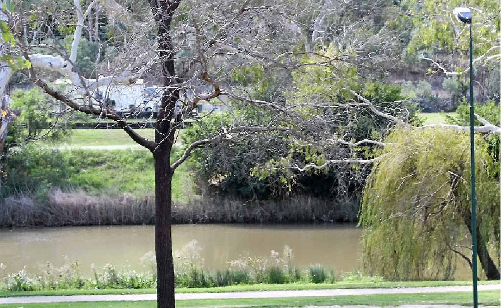 A lack of lighting at the Riverwalk has become a safety concern for some users. A lack of lighting at the Riverwalk has become a safety concern for some users.